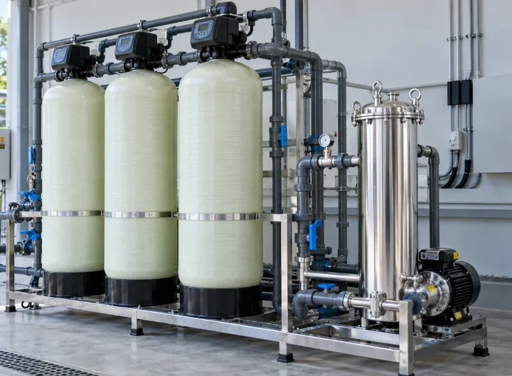 NAFLUX multimedia filtration system with bag filter housing