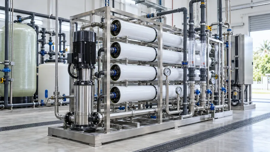 Reverse osmosis treatment skid